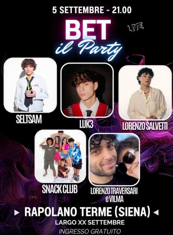 Luk3, Lorenzo Salvetti, Seltam, The Snack Club, Lorenzo e Vilma Luk3, Lorenzo Salvetti, Seltam, The Snack Club, Lorenzo e Vilma